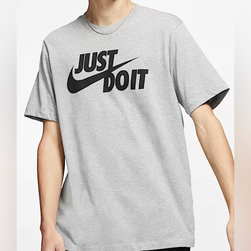 Nike Men's Light Gray Just Do It Tee